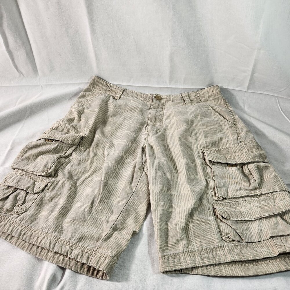 Lee Dungarees Heavy Cotton Twill Streetwear Cargo Shorts Mens Sz 32 Pockets